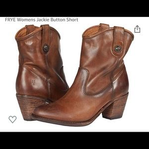 Brown leather Frye booties